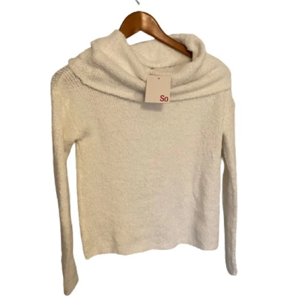 Bundle and save! NEW! with Tags SO White Cowl Neck Sweater Junior Size Small